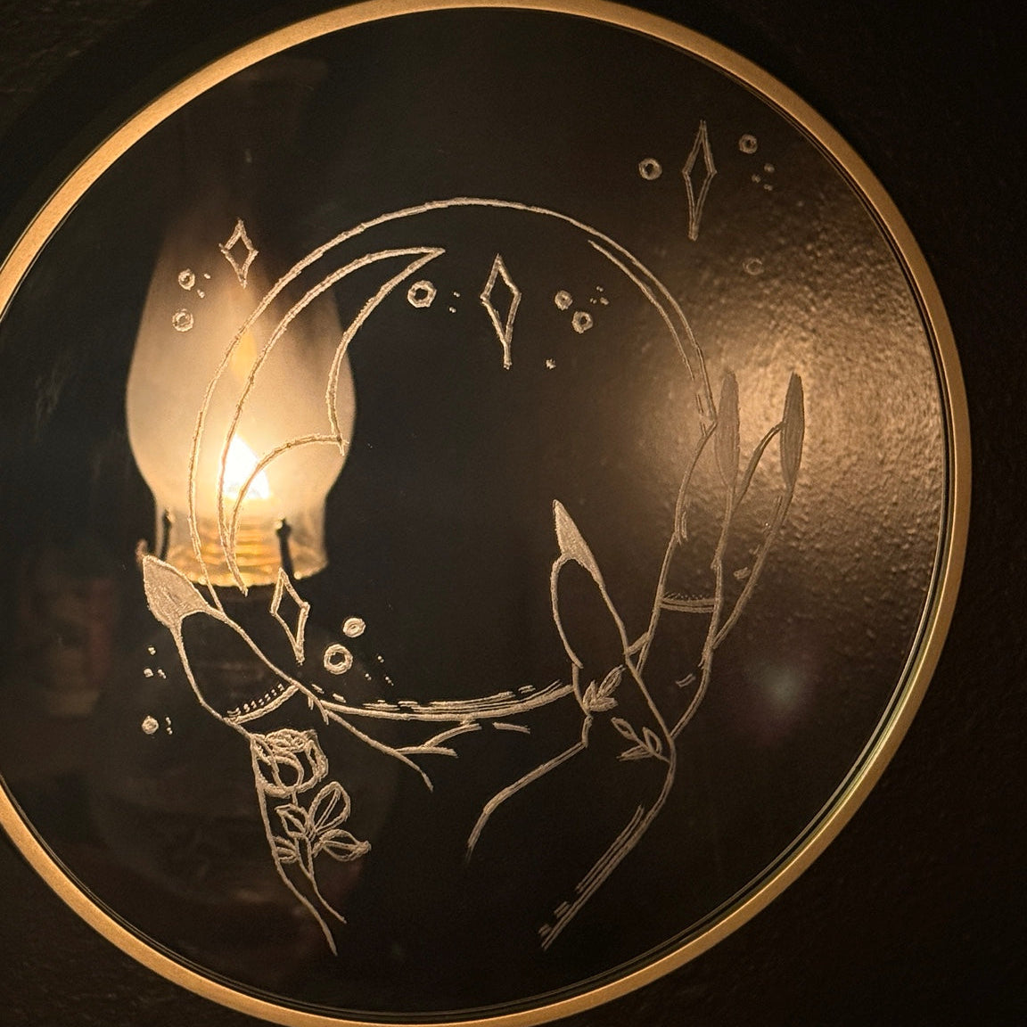 Fortune Teller — Etched Orb Mirror