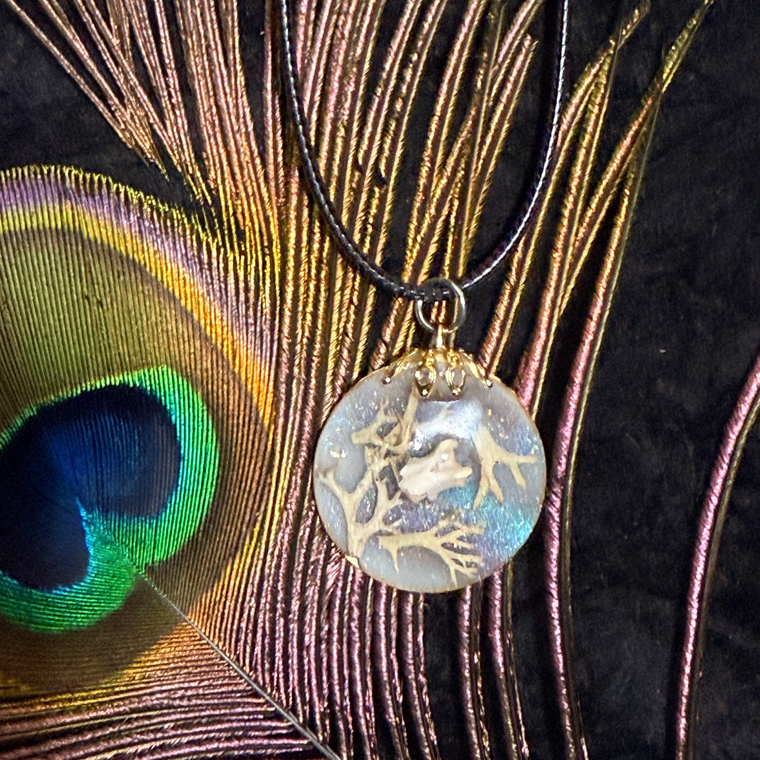 Moss & Bone Orb Pendant
