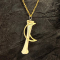 Moonbound Relic — Rabbit Bone Crescent Necklace