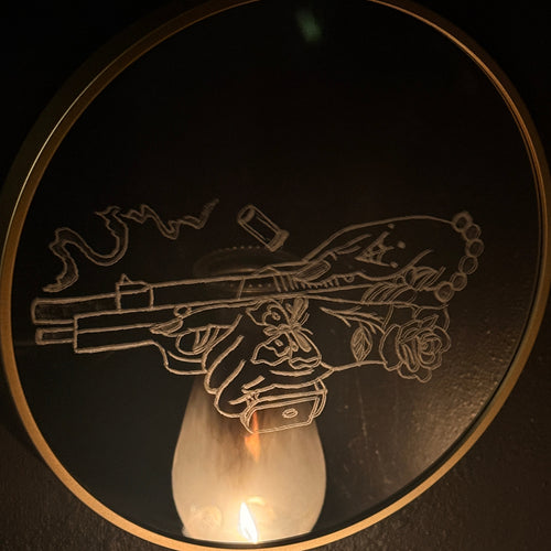 Deadly Bloom — Etched Gun Mirror