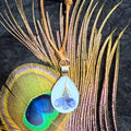 Pressed Flower Teardrop Pendant