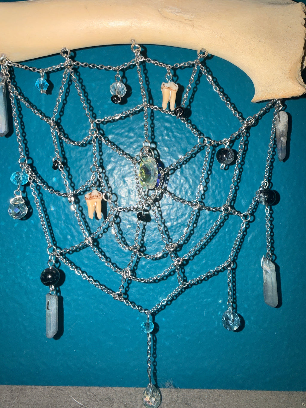 Veil of the Bone Weaver — Hanging Sun Catcher