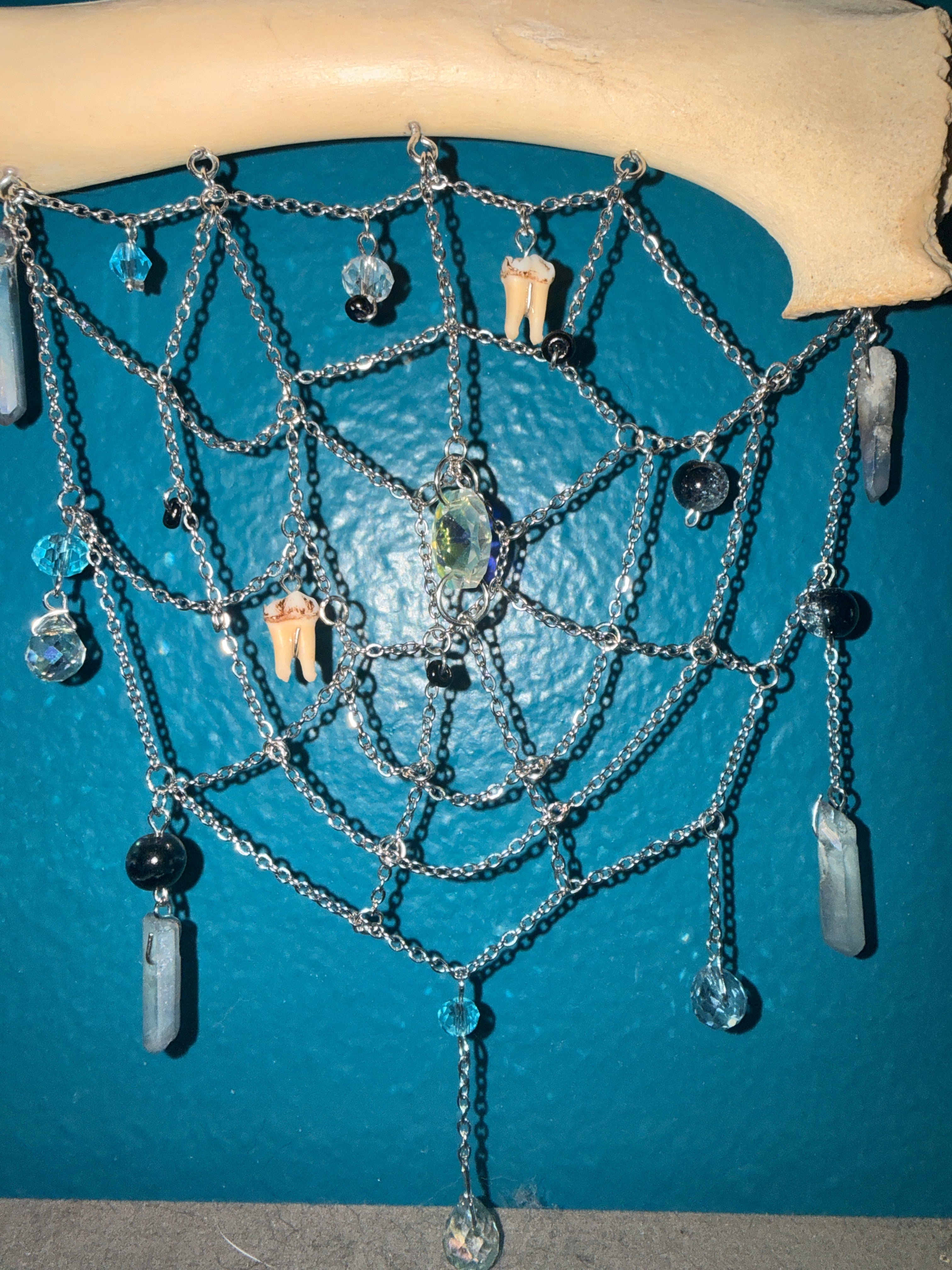 Veil of the Bone Weaver — Hanging Sun Catcher