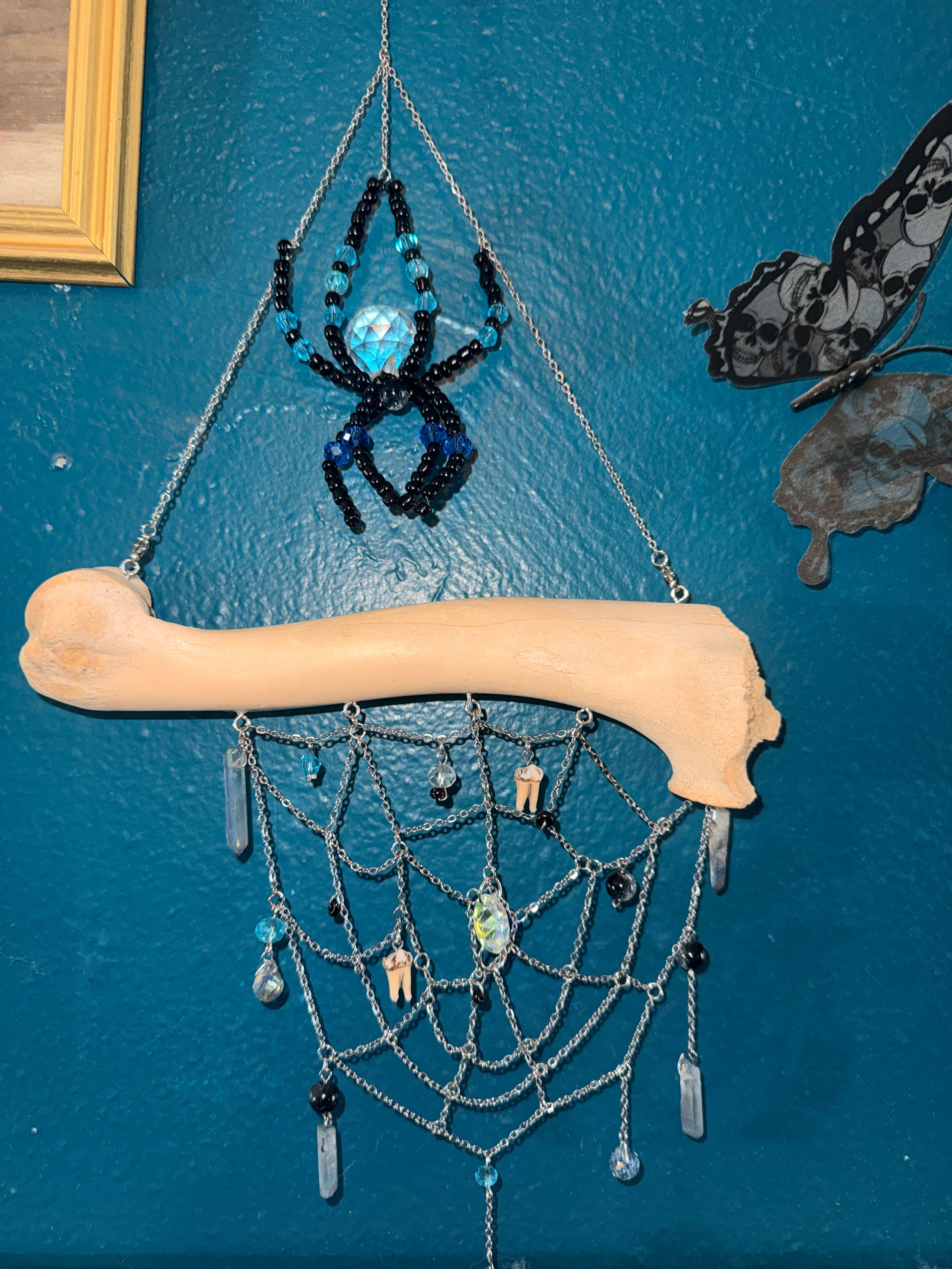 Veil of the Bone Weaver — Hanging Sun Catcher