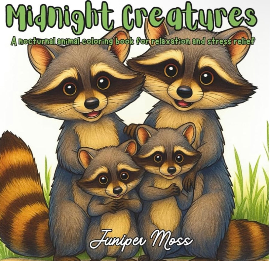 Midnight Creatures — Nocturnal Animal Coloring Book