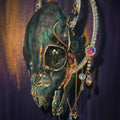 Obsidian Veil — Iridescent Adorned Skull