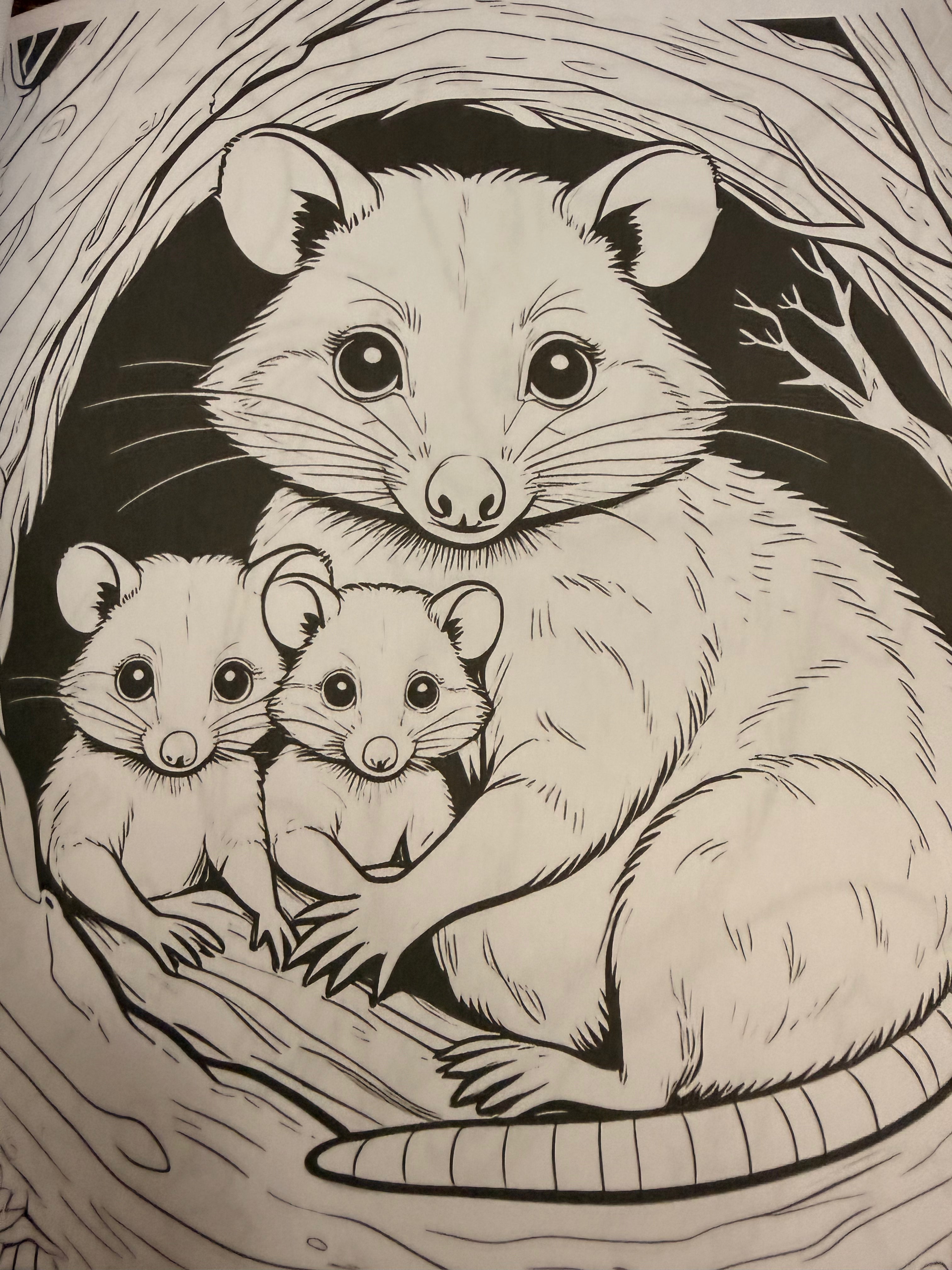 Midnight Creatures — Nocturnal Animal Coloring Book