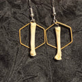 Hex Remains – Bone Drop Earrings