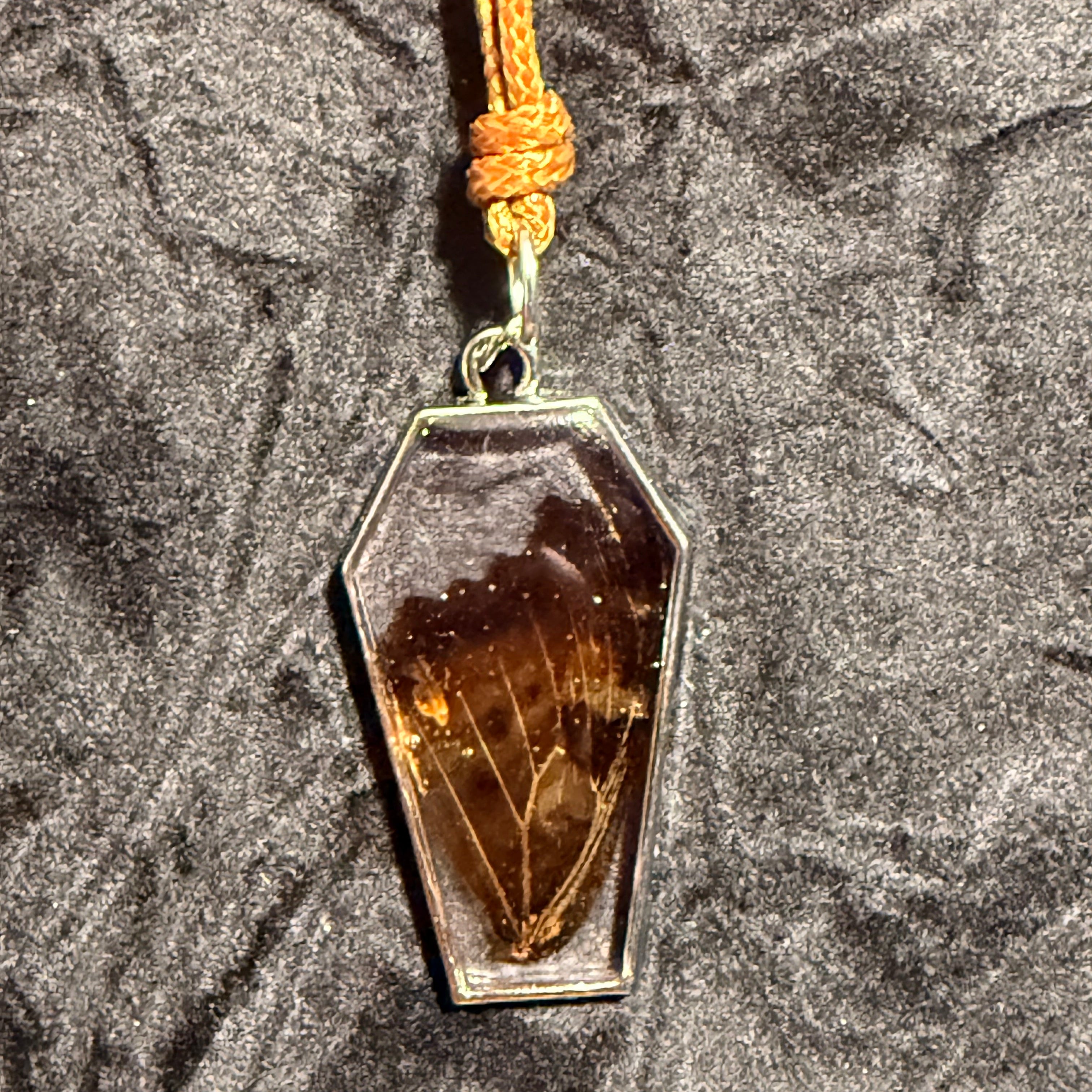 Ember Wing – Coffin Resin Pendant