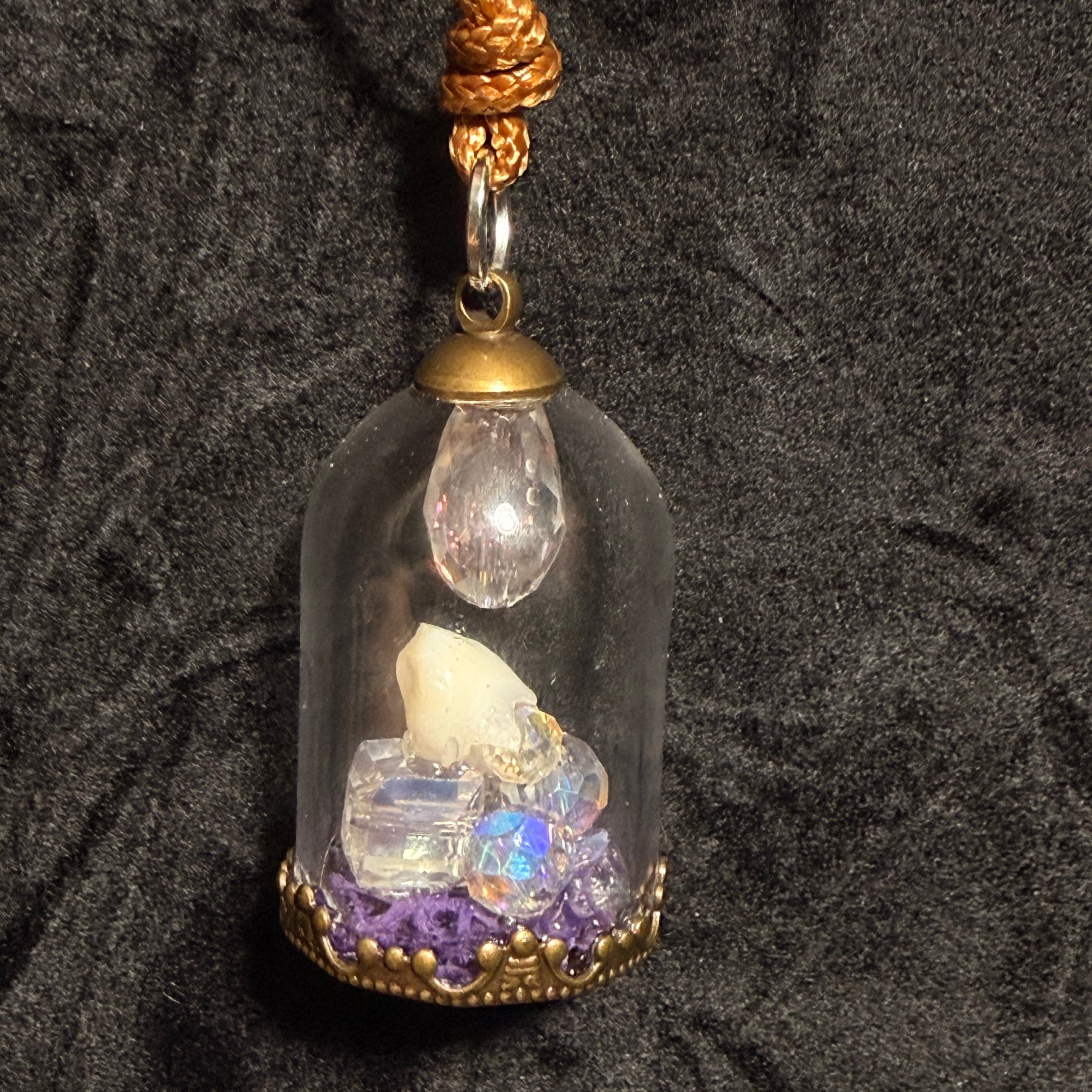 Sanctum Relic – Crystal & Tooth Cloche Necklace