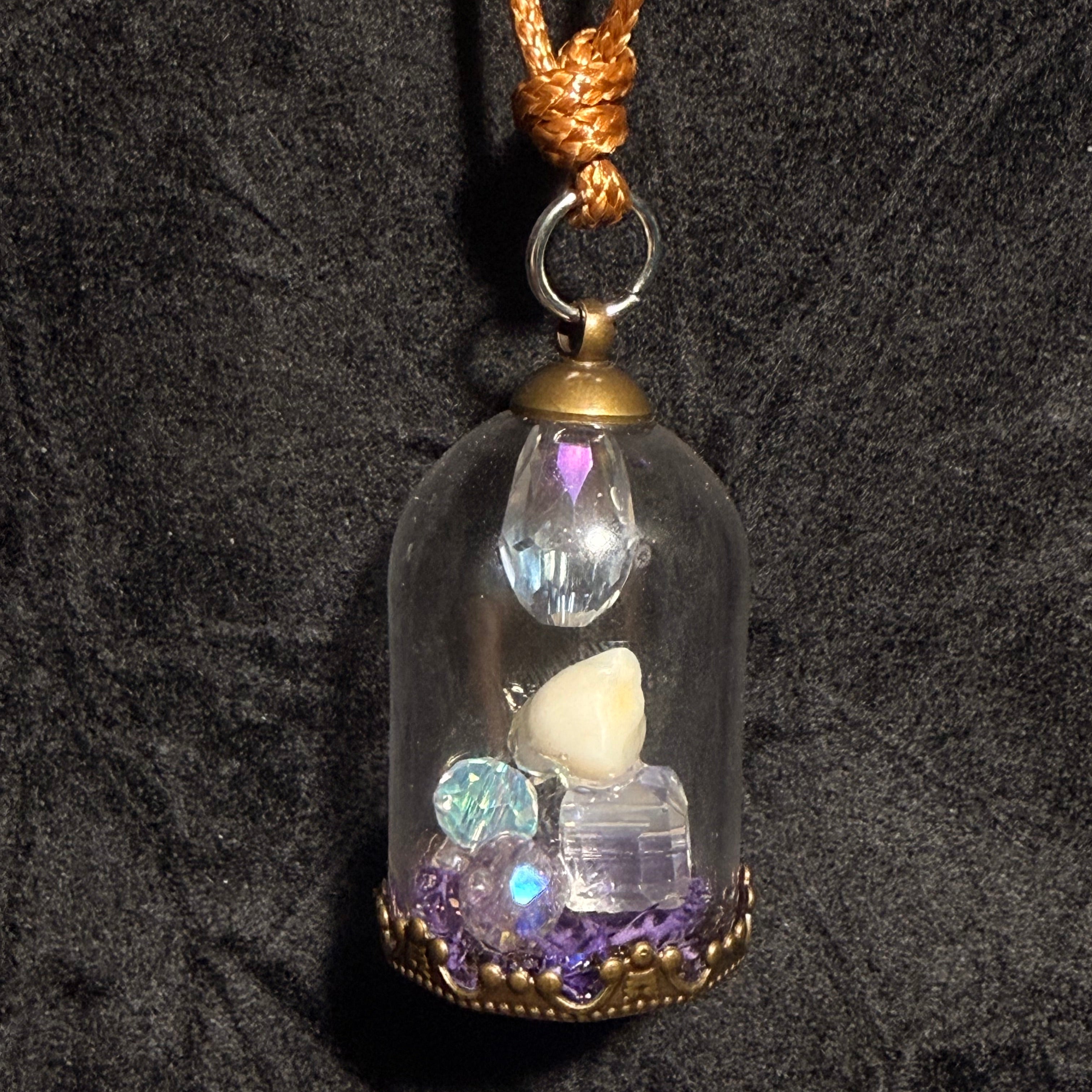 Sanctum Relic – Crystal & Tooth Cloche Necklace